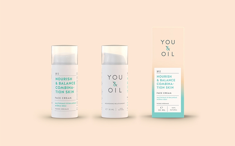 化妝品品牌包裝設計,有效地使用色彩編碼,增強產品的自然和專業形象