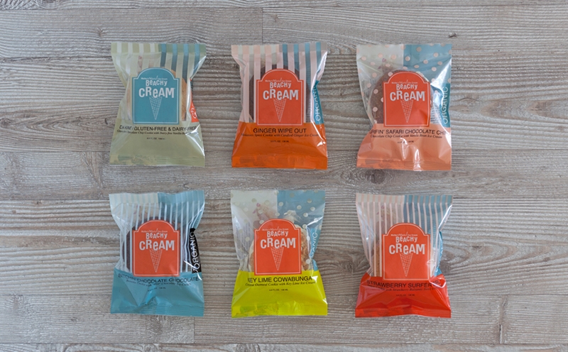冰淇淋三明治餐飲食品包裝袋設計靈感來自于沙灘球
