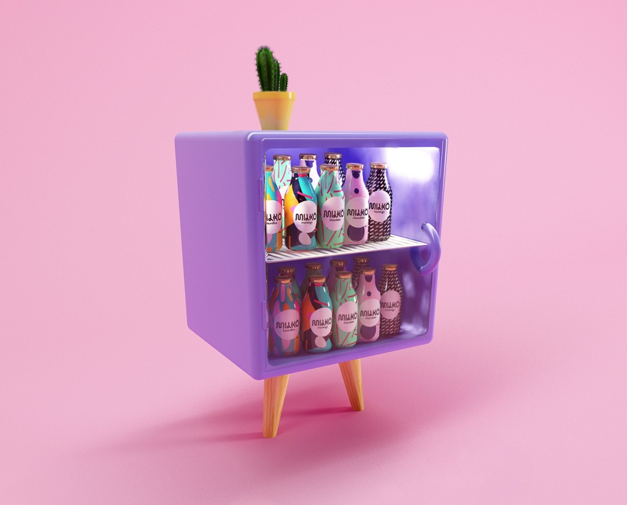 彩色的牛奶包裝，真的驚艷到我了?。?！