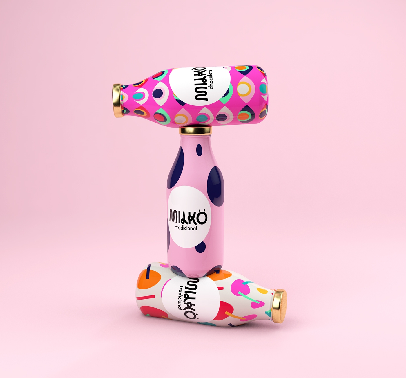 彩色的牛奶包裝，真的驚艷到我了?。?！