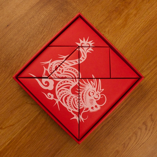 春節(jié)禮品盒包裝設(shè)計(jì)，新年七巧板的妙用