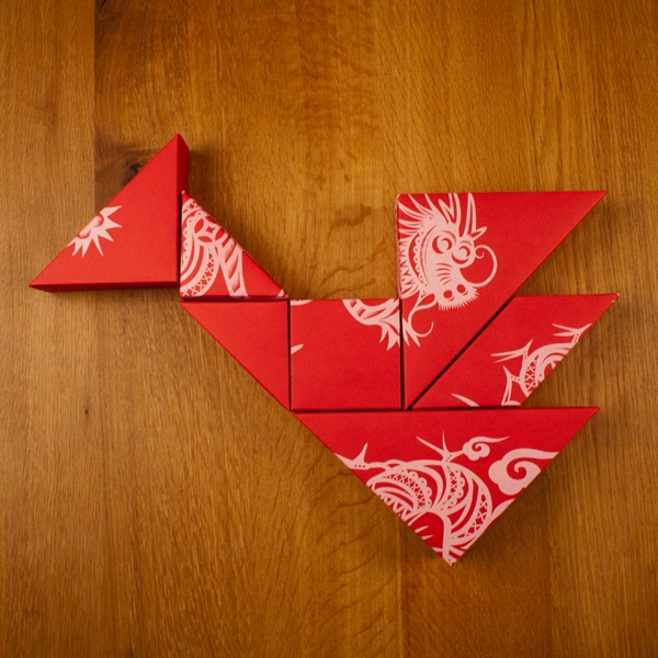 春節(jié)禮品盒包裝設(shè)計(jì)，新年七巧板的妙用