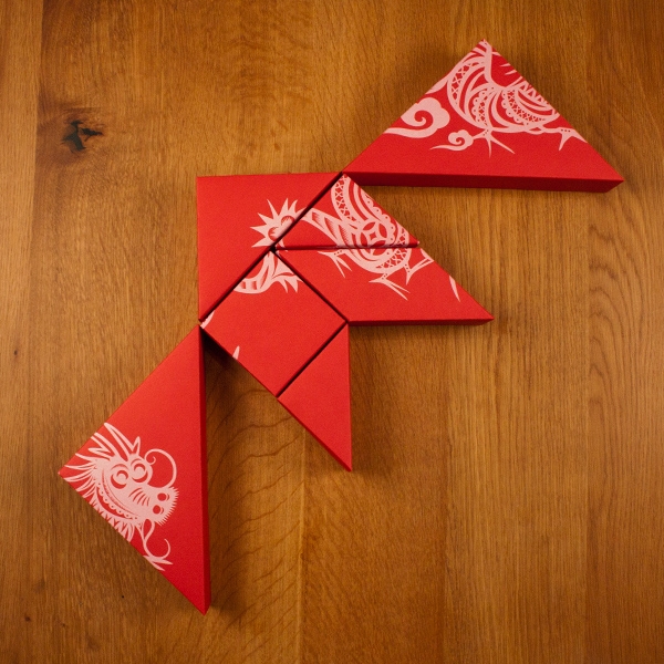 春節(jié)禮品盒包裝設(shè)計(jì)，新年七巧板的妙用