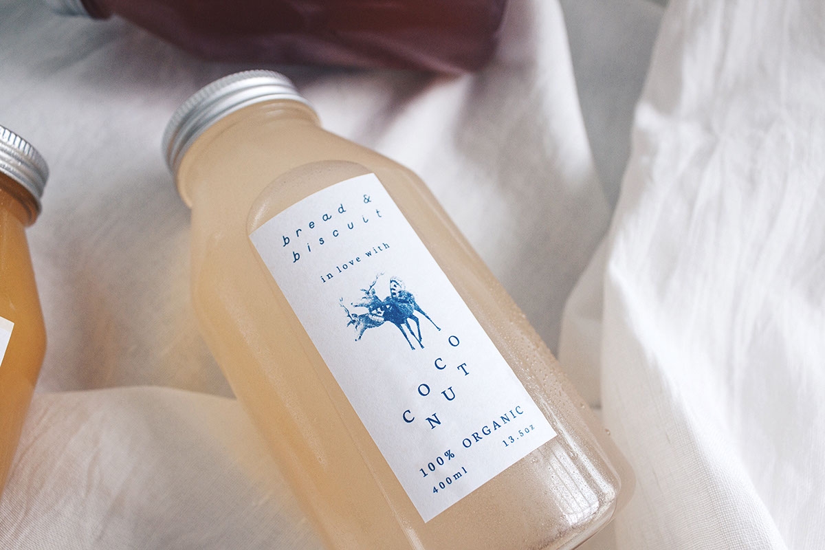 概念化早餐，面包與餅干食品飲料包裝設計