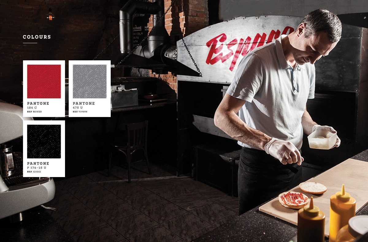 Espaco漢堡、薯條和飲料西餐店品牌包裝設計