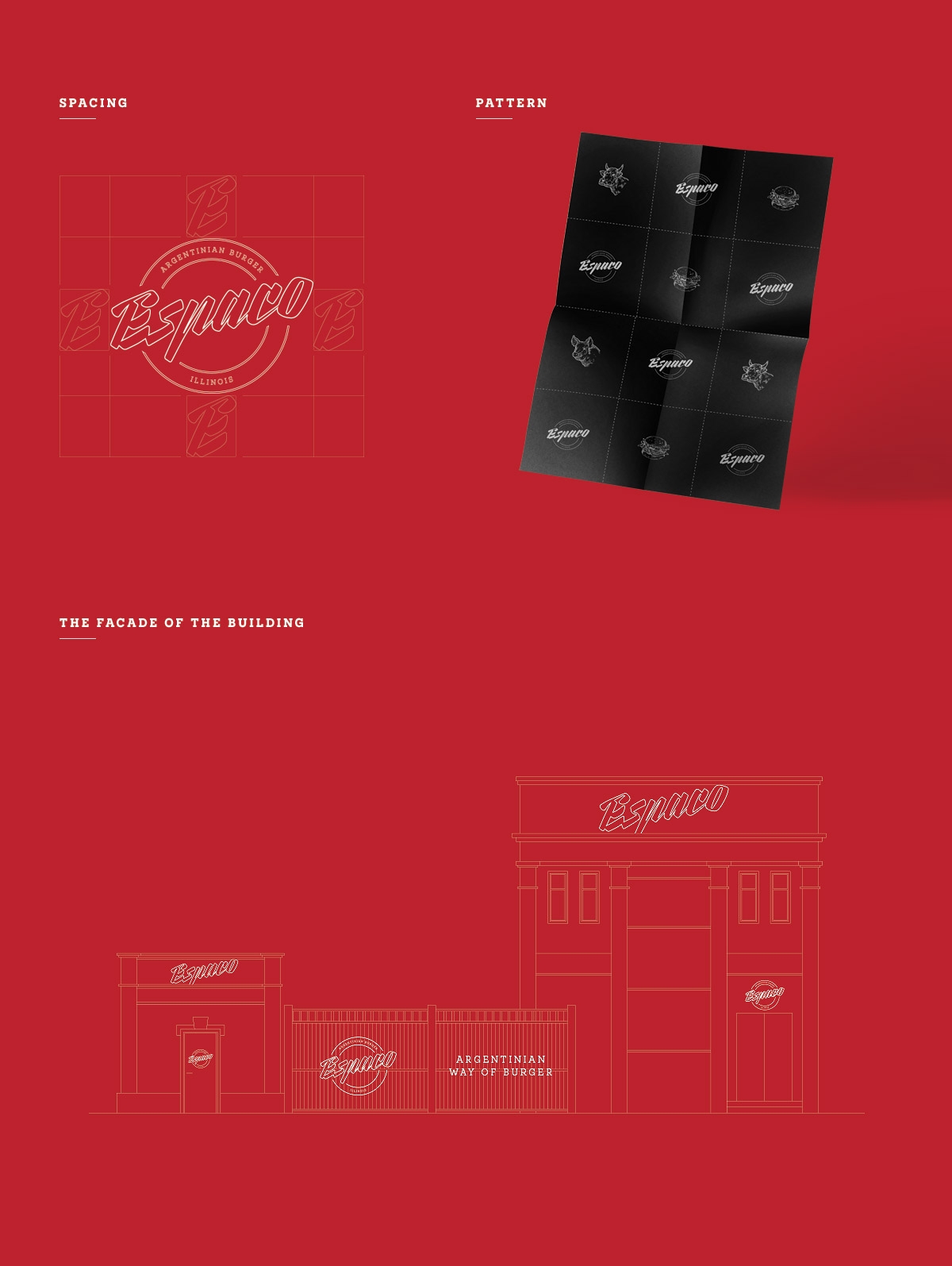 Espaco漢堡、薯條和飲料西餐店品牌包裝設計