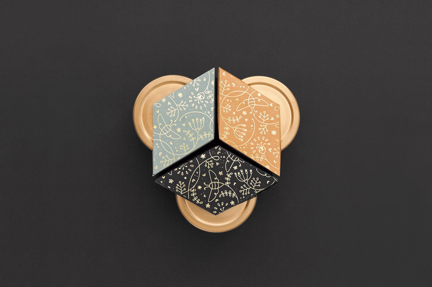 菱形蜂蜜瓶-有機蜂蜜包裝設(shè)計