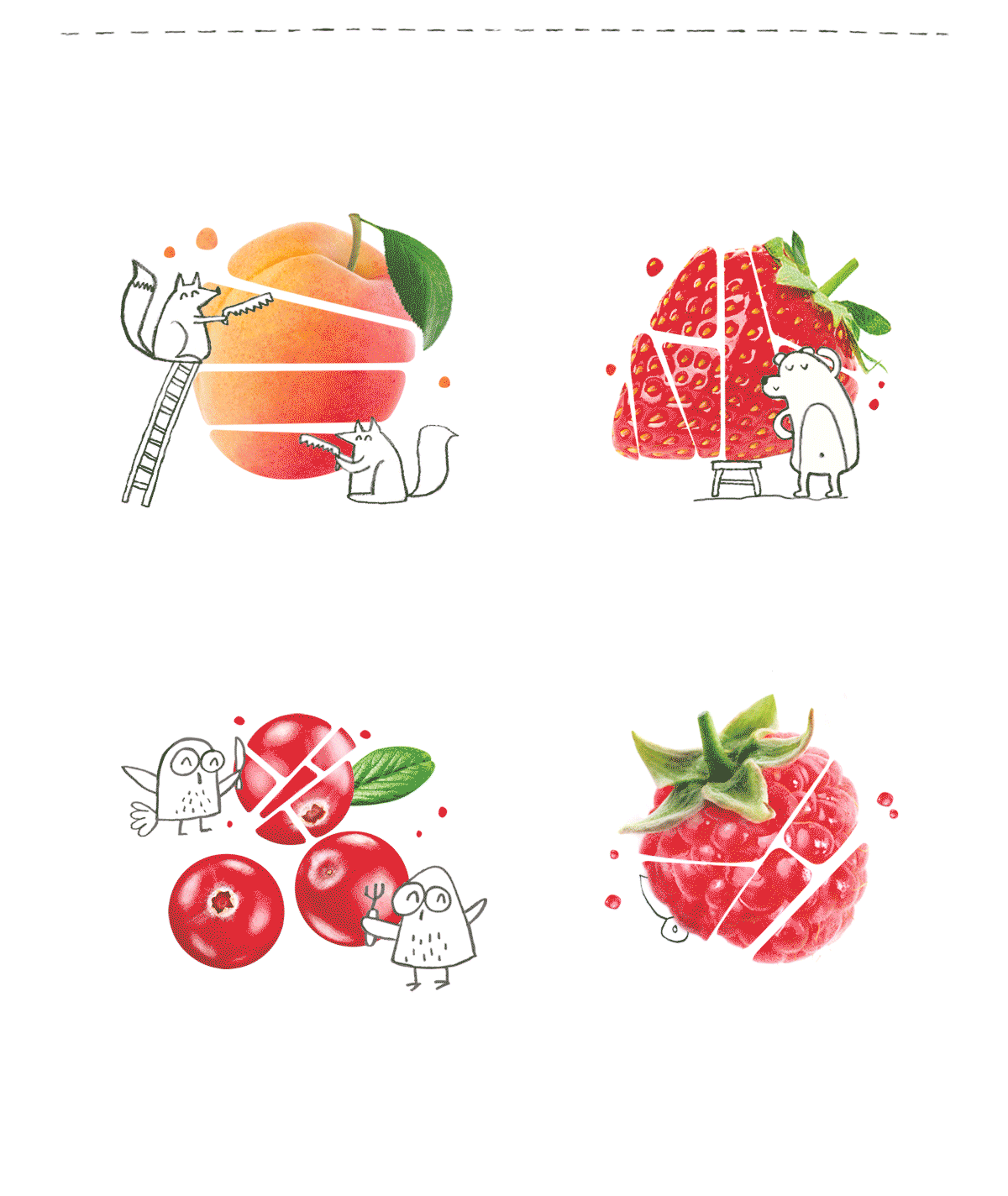 活潑的果醬，漿果包裝設計