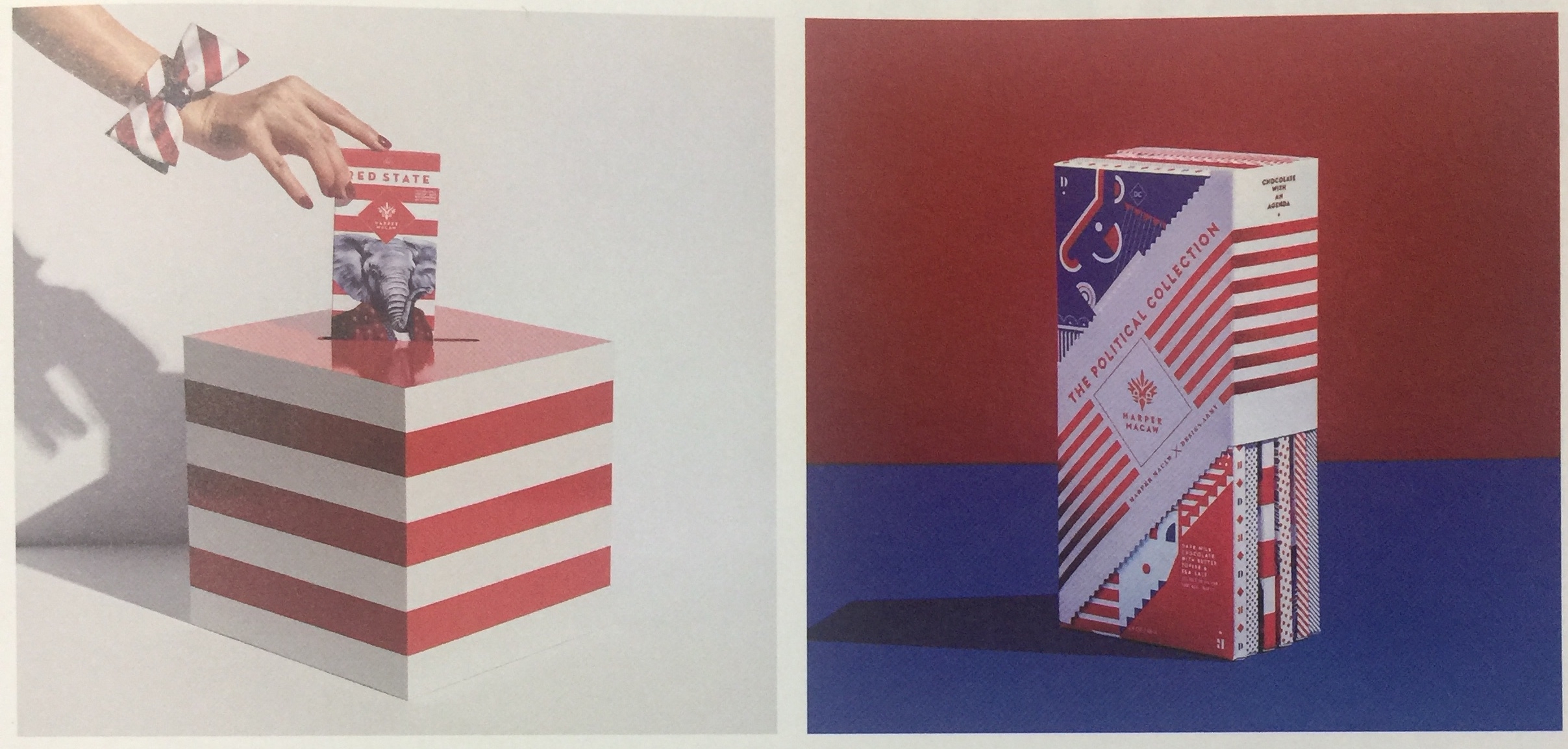 政治系列的巧克力食品包裝設計