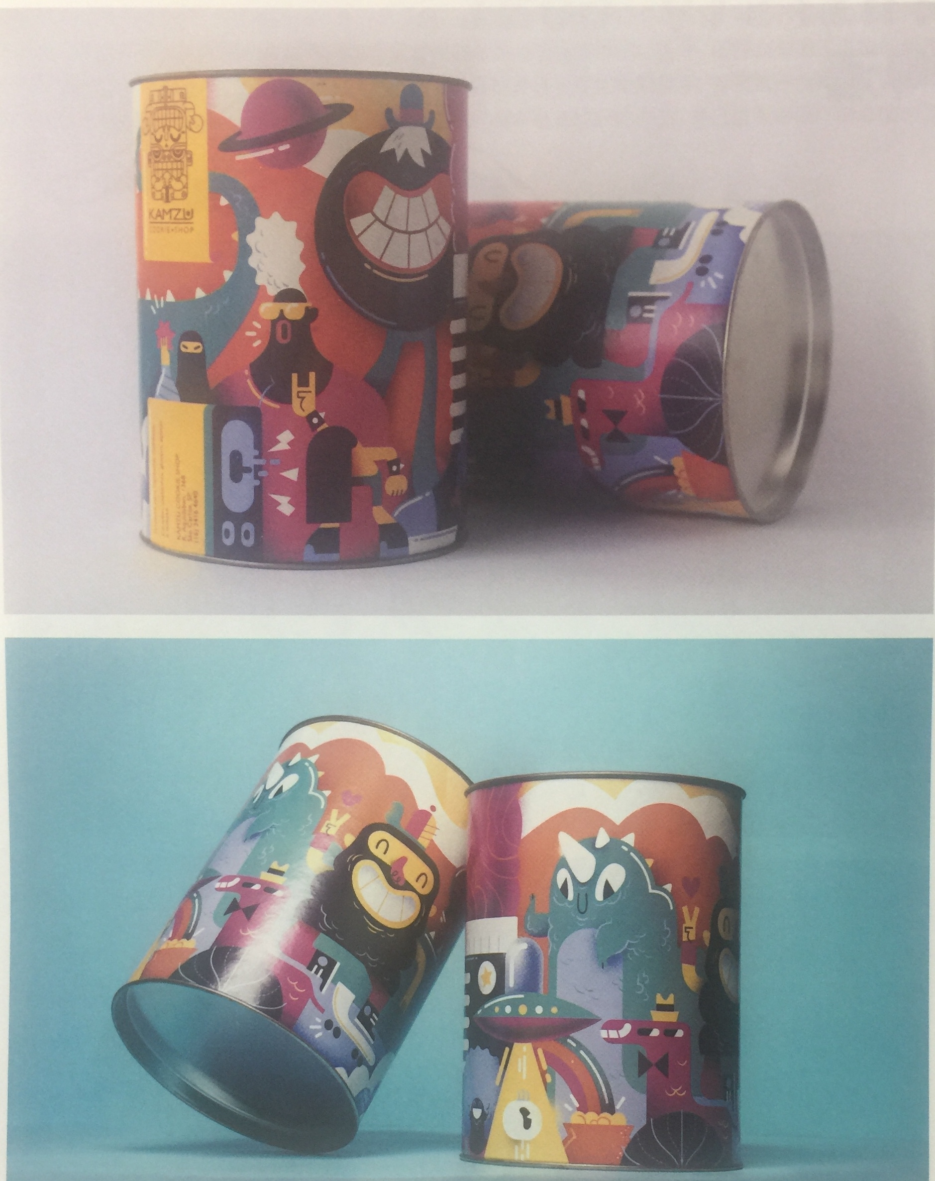 奇妙人物的餅干食品包裝設計