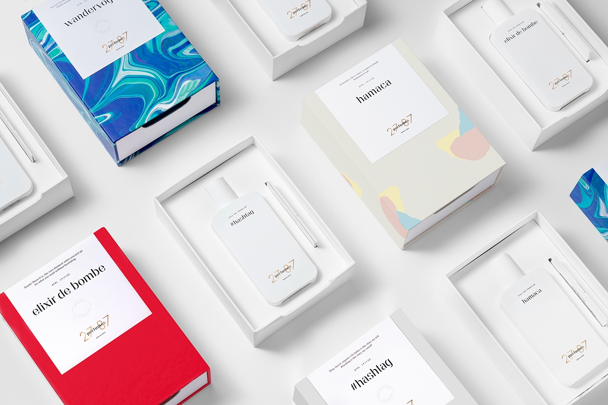 現代化高端香水瓶型與包裝盒設計